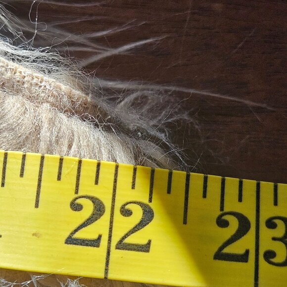 Vintage Boho Faux Fur Vest Women INC L Beige Shaggy 70s Festival Whimsygoth - Picture 10 of 12